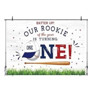 Baseball Rookie Year Birthday Decor and supplies!